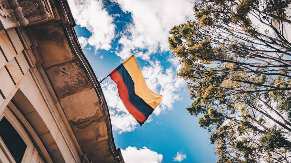 A Colombian flag